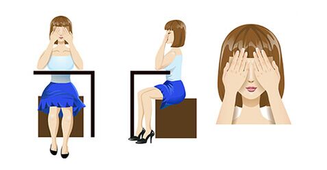 Palming é um ótimo exercício para relaxar os olhos.